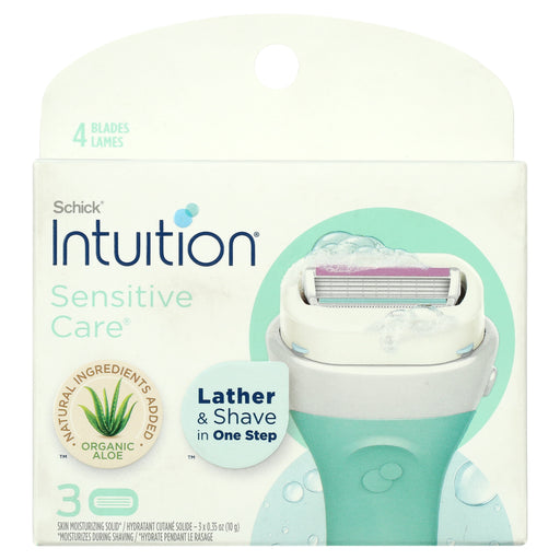Schick Schick Intuition Sensitive Care Women's Refill Blades – 3 Count Shaving & Grooming Seashell