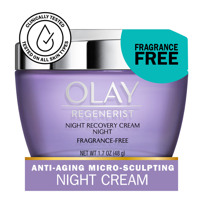Olay Olay Regenerist Night Recovery Cream Face Moisturizer, Fragrance Free, 1.7 Oz Face Moisturizer