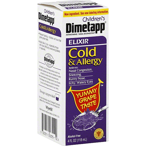 Dimetapp Dimetapp Nasal Decongestant, Antihistamine 4 Oz Personal Care