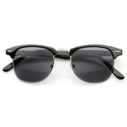 zeroUV Indie Half Frame Horned Rim Vintage Inspired Sunglasses 2934 Sunglasses