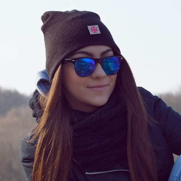 zeroUV New Flash Mirrored Lens Horned Rim Half Frame Sunglasses 8927 Sunglasses