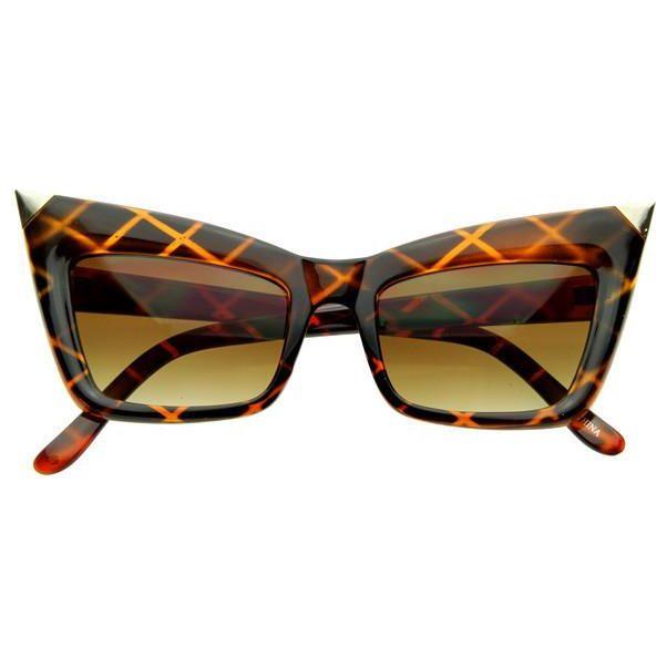 zeroUV New York Celebrity Fashion Pointed Cat Eye Sunglasses 8181 Sunglasses