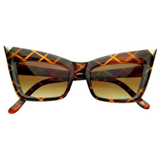 zeroUV New York Celebrity Fashion Pointed Cat Eye Sunglasses 8181 Sunglasses