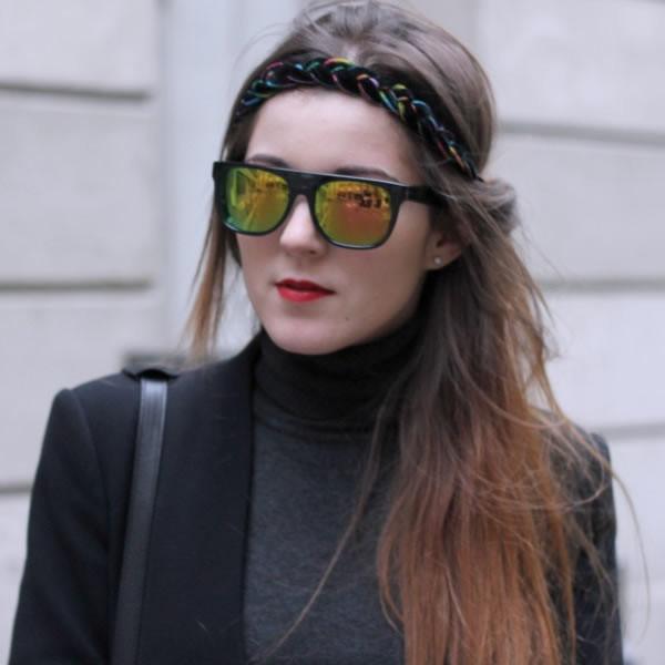 zeroUV Retro Super Flat Top Flash Mirrored Lens Sunglasses 8090 Sunglasses