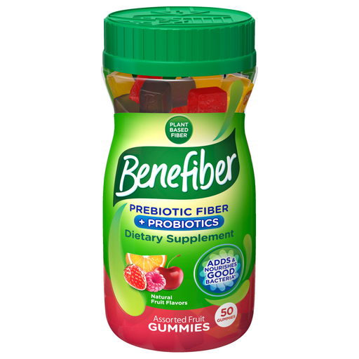 Benefiber Benefiber Prebiotic + Probiotic Gummies - Dual Action Biotic - Fruit Flavor - 50 ct Vitamins & Supplements