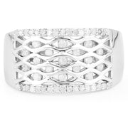 Bids.com 0.41 Carat Genuine White Diamond .925 Sterling Silver Ring Rings