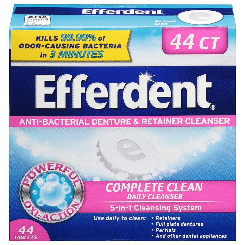 Efferdent Efferdent Retainer & Denture Cleaner Tablets, Complete Clean Dentures