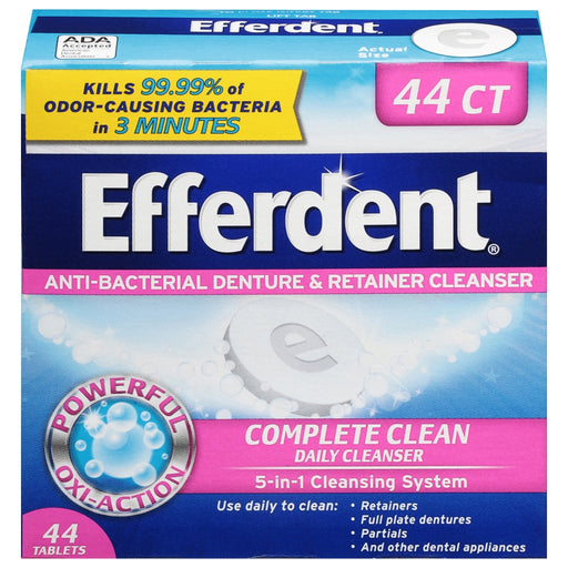 Efferdent Efferdent Retainer & Denture Cleaner Tablets, Complete Clean Dentures