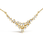 Bids.com 14K Yellow Gold 1/2 Cttw Diamond Scattered "V" Necklace (I-J Color, SI2-I1 Clarity) - 18" Inches Necklaces