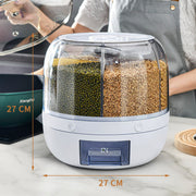 SmartPursue™ 360° Rotating Grain Storage Container Food Storage