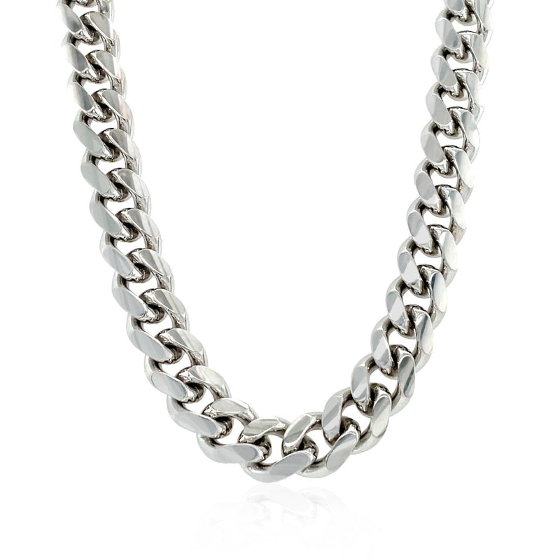 Bids.com Sterling Silver Rhodium Plated Miami Cuban Chain 8.4mm Necklaces