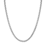 Bids.com 3.8mm Sterling Silver Rhodium Plated Round Box Chain Necklaces