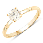 Bids.com 0.62 Carat Genuine LB Diamond 14K Yellow Gold Ring Rings