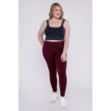 Plus Premium Cotton Full Length Leggings