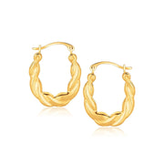 Bids.com 10k Yellow Gold Oval Twist Hoop Earrings Earrings