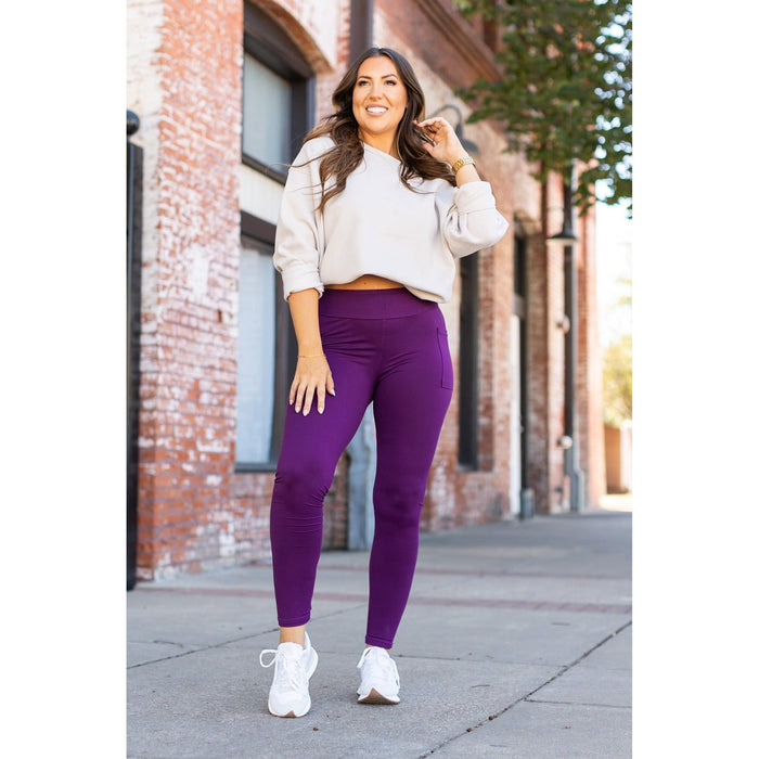 Ready to Ship | The Kinsley Purple Full Length Leggings - Luxe Leggings by Julia Rose®