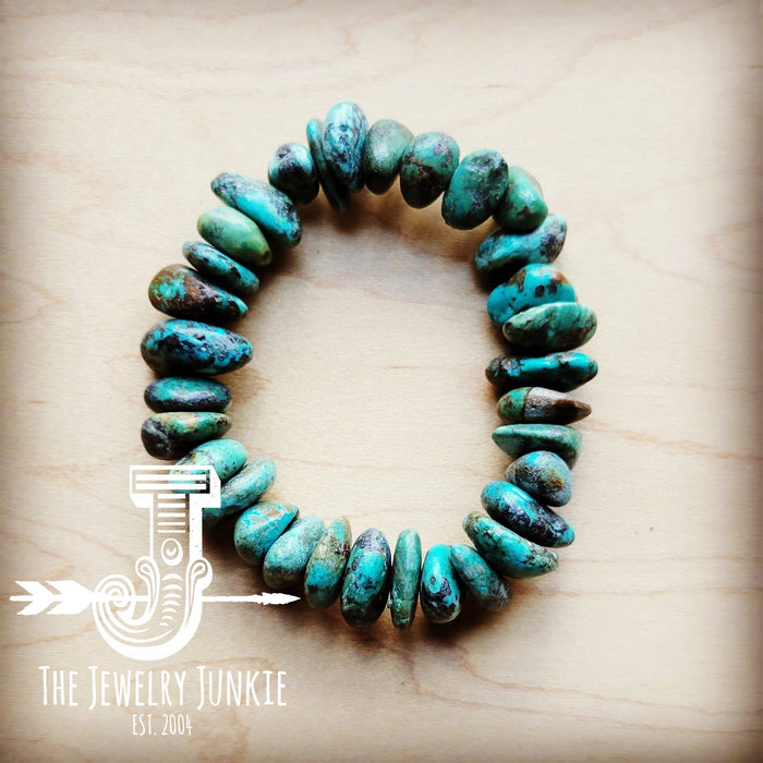 Chunky Genuine Natural Turquoise Bracelet 802b by The Jewelry Junkie