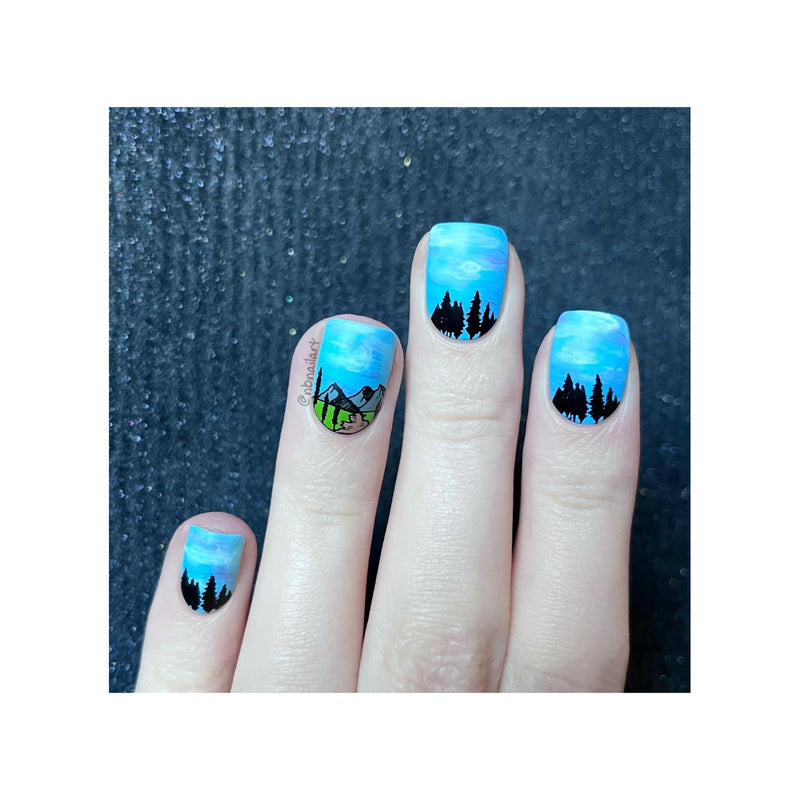 UberChic Beauty Modern Mountainscapes Stamping Plate