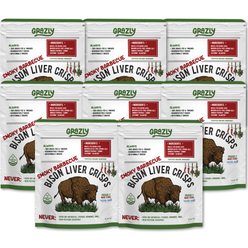 Grazly Bison Liver Crisps - 100% Grass-Fed/Finished Bison Crisp