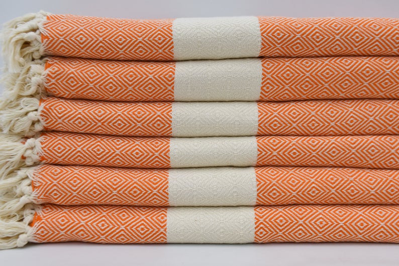 VENICE ORANGE TURKISH TOWEL