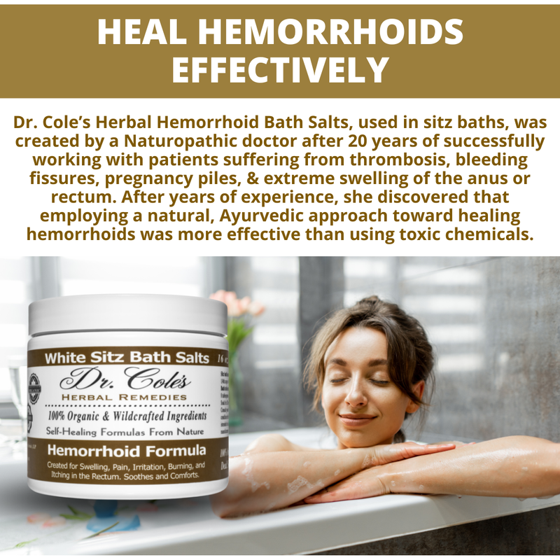 COLEHERBALS 03 - Dr. Cole's Hemorrhoid Salts White Herbal
