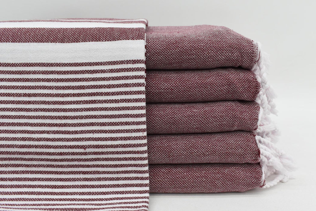 MONTE CARLO BURGUNDY TURKISH TOWEL