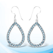 Bids.com 4.32 Carat Genuine London Blue Topaz .925 Sterling Silver Earrings Earrings