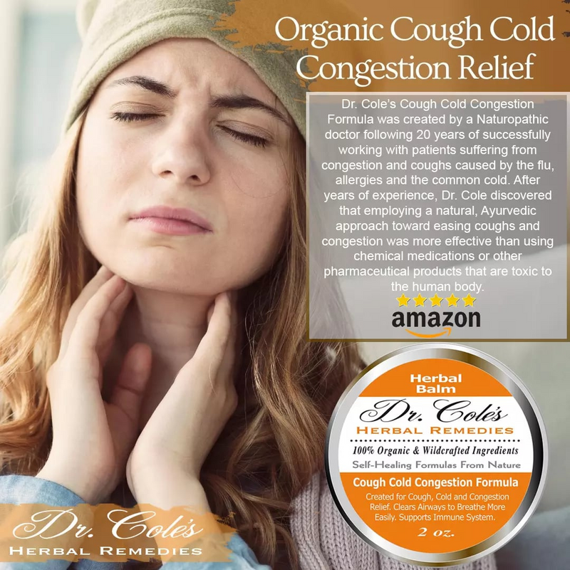 COLEHERBALS 26 - Dr. Cole’s Organic Cough Cold Congestion Relief Balm Herbal