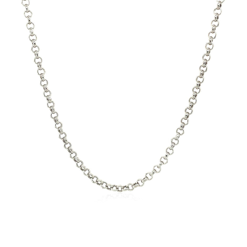 Bids.com 2.3mm 14k White Gold Rolo Chain Necklaces
