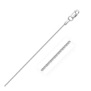 Bids.com 14k White Gold Round Wheat Chain 1.0mm Necklaces