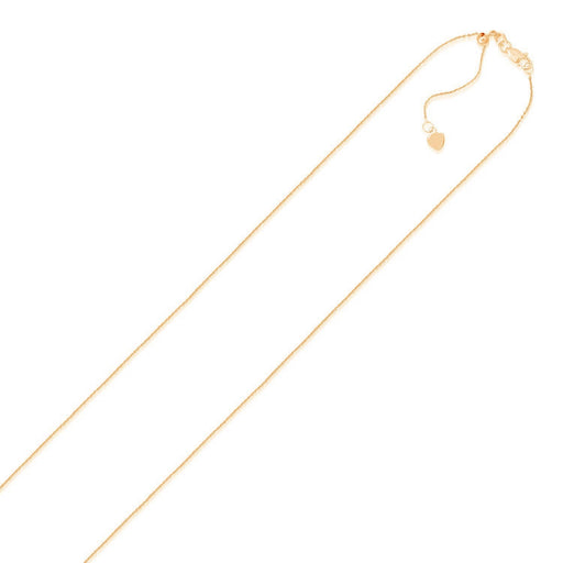 Bids.com 14k Rose Gold Adjustable Cable Chain 0.9mm Necklaces