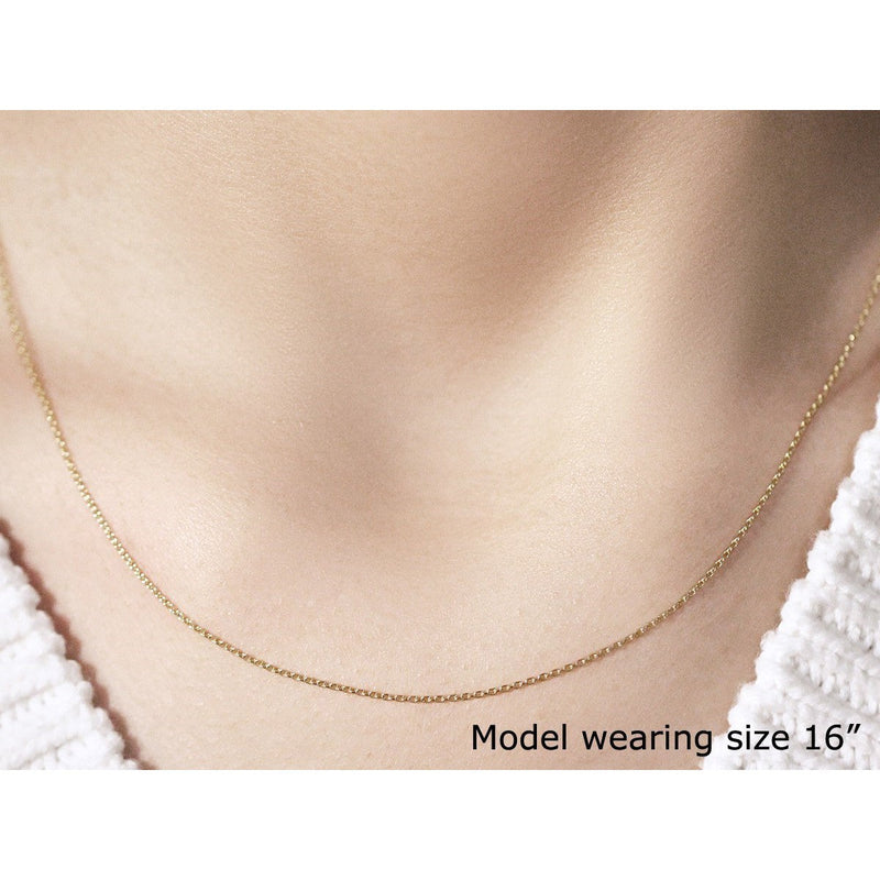 Bids.com 10k Yellow Gold Oval Cable Link Chain (0.97 mm) Necklaces