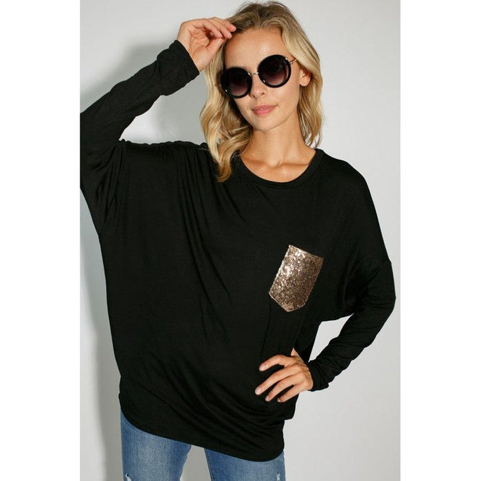 Plus Sequence Pocket Dolman Sl Top