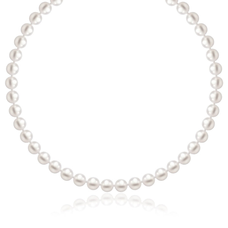 Bids.com 14k Yellow Gold Necklace with White Freshwater Cultured Pearls (6.0mm to 6.5mm) Necklaces