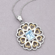 Bids.com 2.60 Carat Genuine Blue Topaz .925 Sterling Silver Pendant Pendants