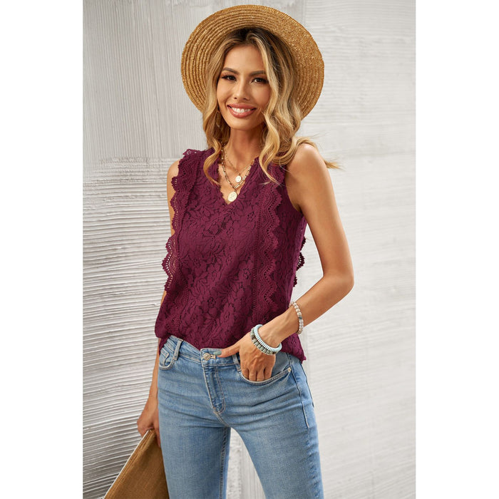 Lace V-Neck Tank