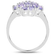 Bids.com 1.70 Carat Genuine Tanzanite .925 Sterling Silver Ring Rings