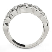 Bids.com Diamond Studded Four Leaf Clover Motif Ring in 14k White Gold (1/4 cttw) Rings