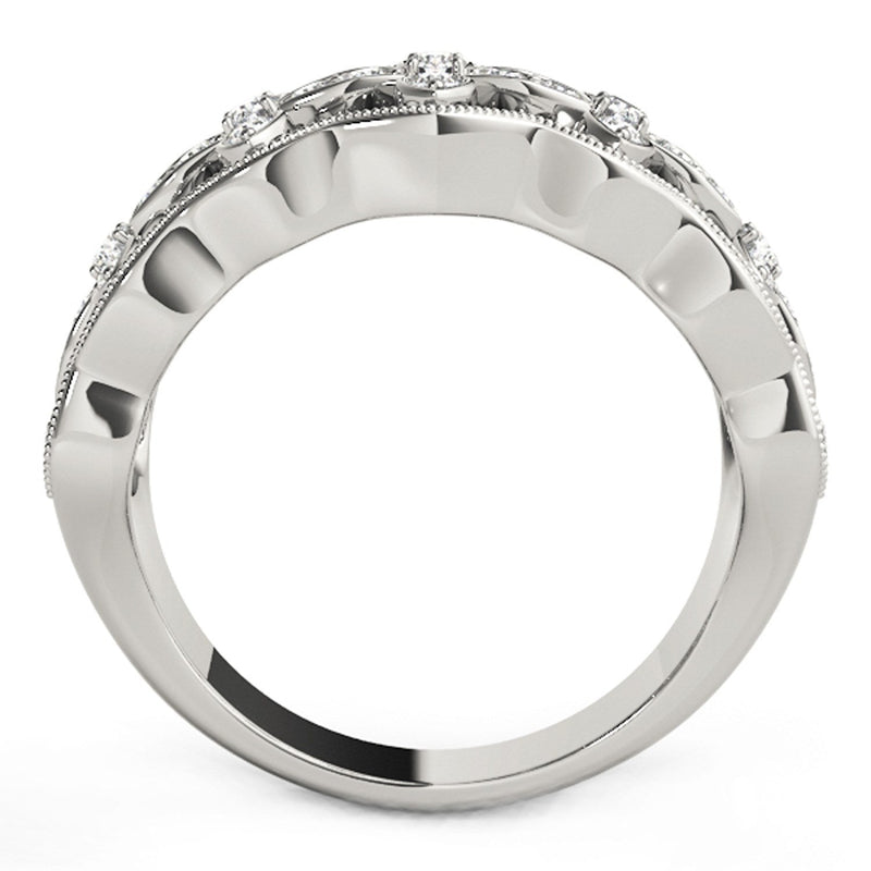 Bids.com Diamond Studded Four Leaf Clover Motif Ring in 14k White Gold (1/4 cttw) Rings