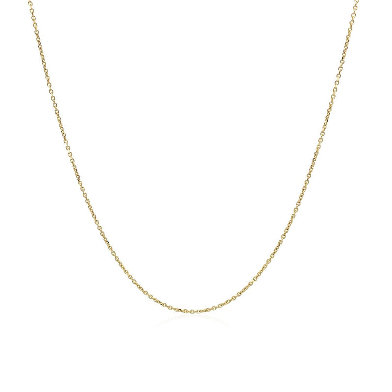 Bids.com 14k Yellow Gold Cable Link Chain 0.5mm Necklaces