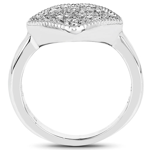 Bids.com 0.23 Carat Genuine White Diamond .925 Sterling Silver Ring Rings