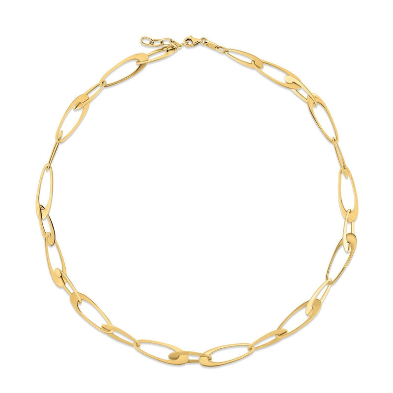 Bids.com 14K Yellow Gold Italian Oval Links Necklace Necklaces