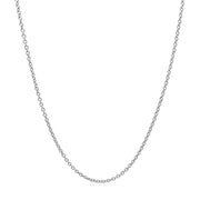 Bids.com 14k White Gold Round Cable Link Chain 1.3mm Necklaces