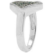 Bids.com 0.28 Carat Genuine Blue Diamond .925 Sterling Silver Ring Rings