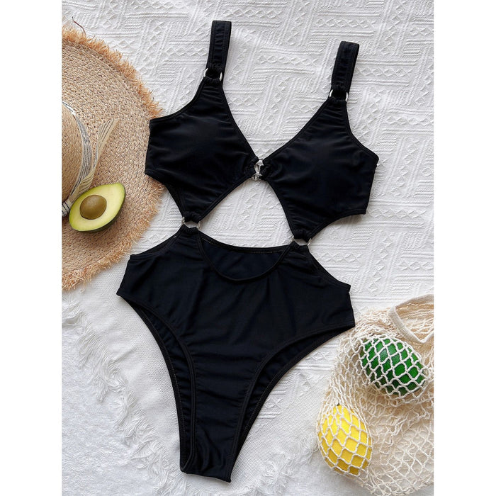 Cutout Plunge One-Piece Swimwear