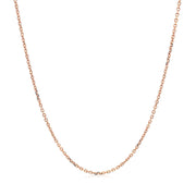 Bids.com 14k Rose Gold Diamond Cut Cable Link Chain 1.1mm Necklaces