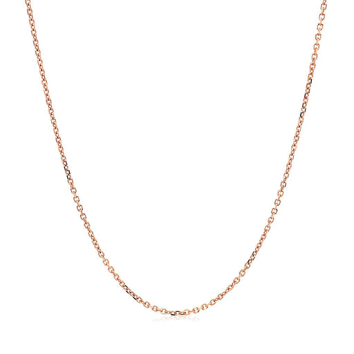 Bids.com 14k Rose Gold Diamond Cut Cable Link Chain 1.1mm Necklaces