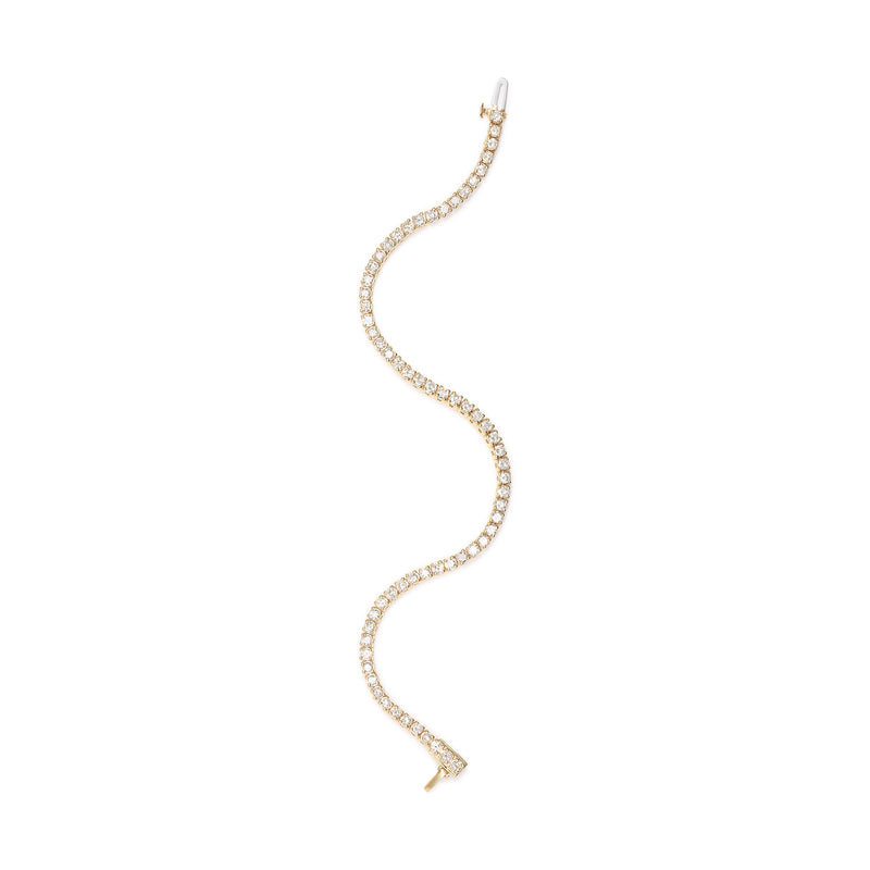 Bids.com 14K Yellow Gold 6.0 Cttw Classic 4 Prong Set Round Brilliant Cut Diamond Tennis Bracelet (K-L Color, VS2-SI1 Clarity) - 7.25" Bracelets