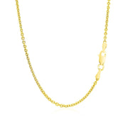 Bids.com 14k Yellow Gold Forsantina Lite Cable Link Chain 1.9mm Necklaces