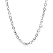 Bids.com Sterling Silver Rhodium Plated Chain Bracelet with a Flat Heart Motif Station Necklaces